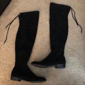 Marc Fisher Black Suede Thigh High boots